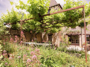 A romantic hamlet with lush gardens on a hill